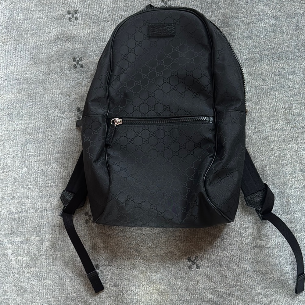Gucci Black Monogram Men's Backpack